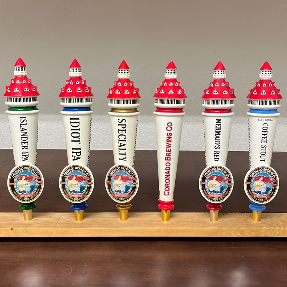Coronado Brewing beer tap handles set of 6